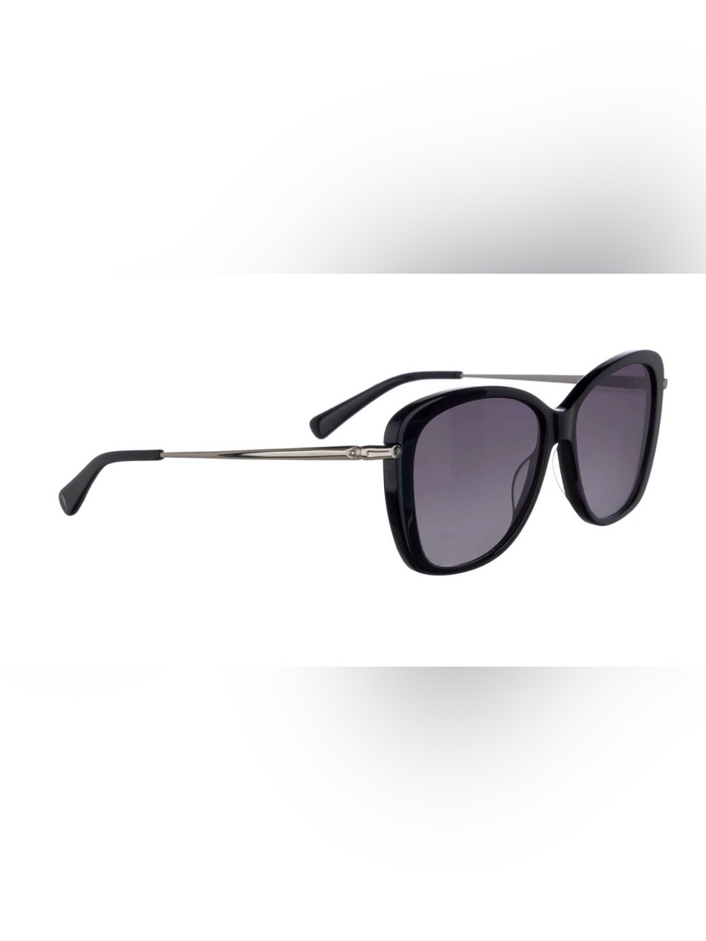 Longchamp Black Cat-Eye Women's Sunglasses with Gray Lenses with case - Picture 3 of 5